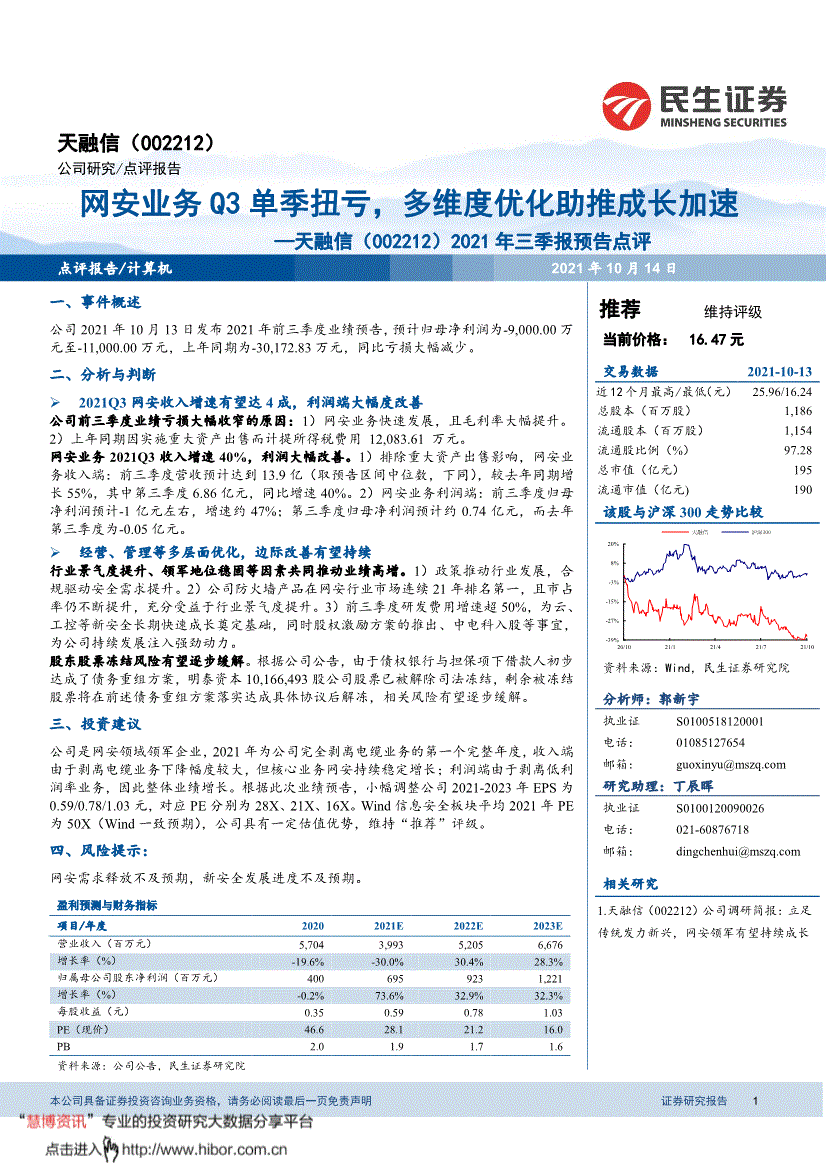 天融信股票咋了(天融信股票)  第2张